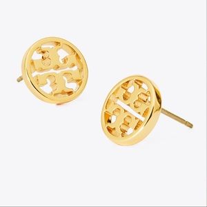 Tory Burch Miller Stud Earrings (Gold)